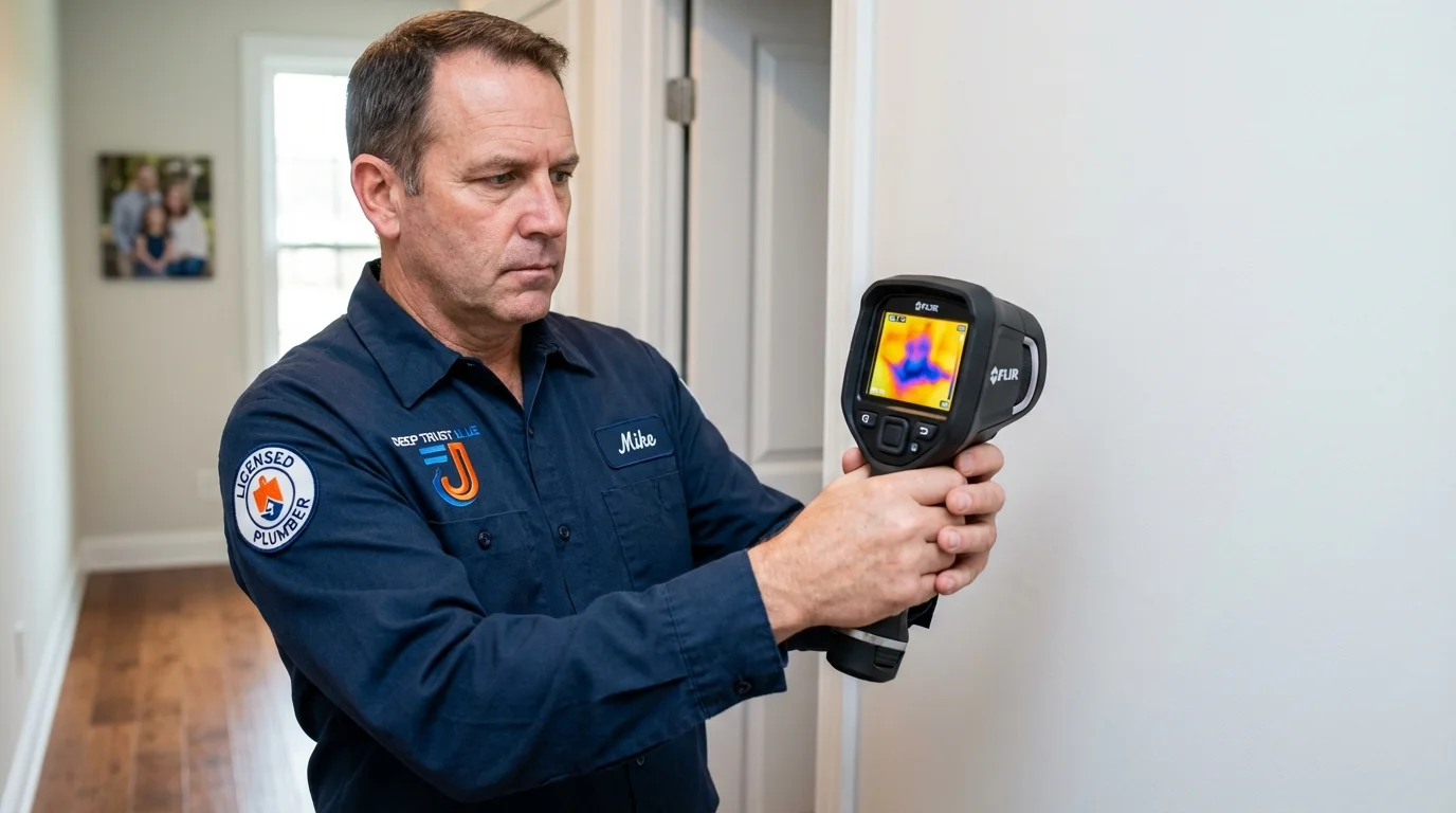 Thermal imaging leak detection by Johns Plumbing LLC in Pennington